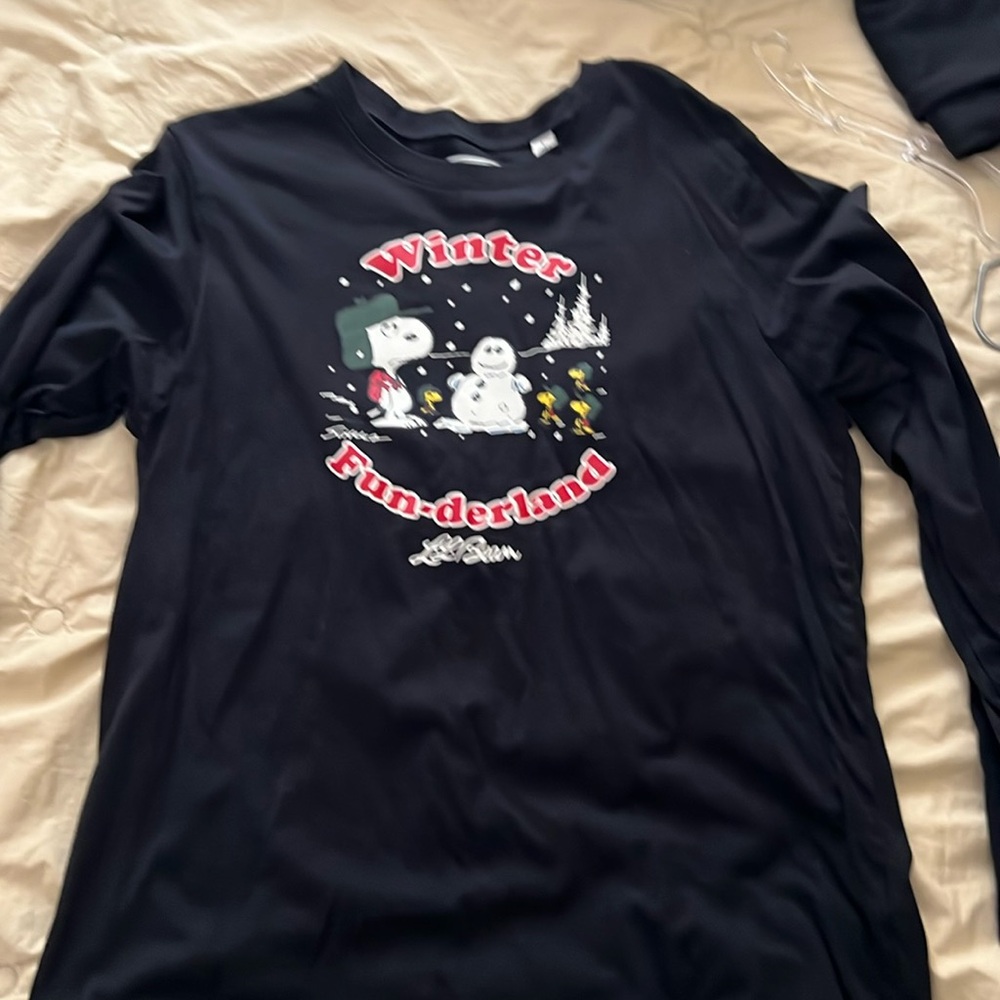 LL bean Peanuts long sleeve tee